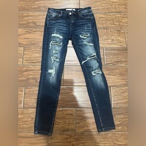 Distressed Kan can jeans size 1